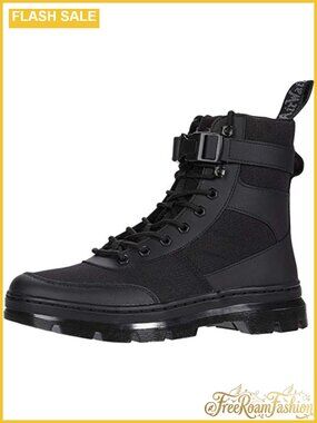 Dr. Martens Combs Tech II Ankle Boots Leather Split Geometric Emboss